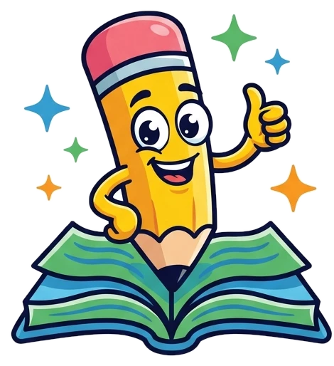 Toon My Book pencil mascot